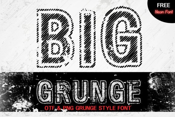 Big Grunge: A Distressed Display Font That Sells