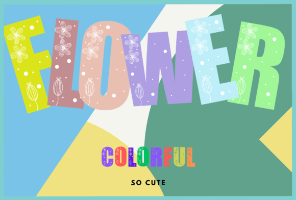 Flower Colorful: A Vibrant Display Font for Bold Digital Headlines