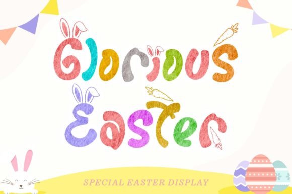 Glorious Easter Font: Cute Bunny-Ear Display Typeface for Crafters