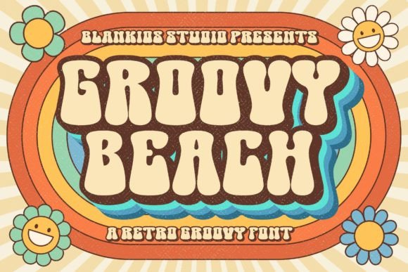 Groovy Beach: A Retro Display Font That Makes Handmade Goods Shine
