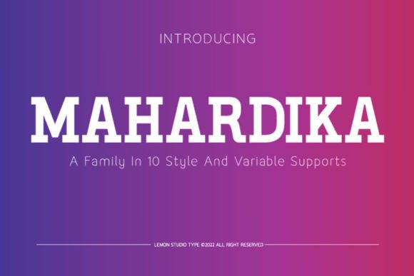 Mahardika: A Bold Display Font That Cuts Through the Noise