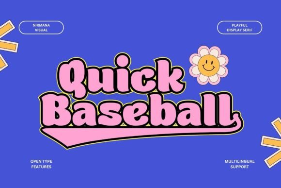 Quick Baseball Font: A Bold Display Typeface for Standout Logos & Headlines