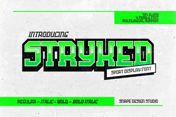 Stryked: A Bold, Sporty Display Font That Elevates Real Business Branding