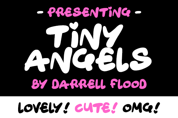 Tiny Angels Font: Friendly, Hand-Drawn Display Type for Small Business Branding