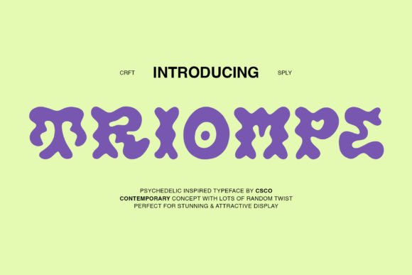 Triompe: A Bold Display Font That Makes Handmade Goods Shine
